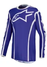 Bluza cross dziecięca Alpinestars MX Fluid Apex V2 biało-niebieska