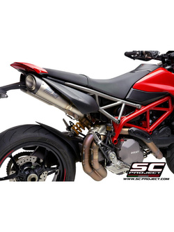 Podwójny tłumik SC-Project S1 Titanium / Matt black - Ducati Hypermotard 950 / RVE / SP [19-21]
