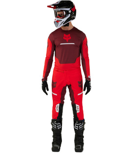 Spodnie cross Fox Flexair Optical czerwone