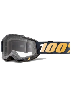 Gogle motocyklowe 100% Accuri 2 z przezroczystą szybką, czarno-żółte