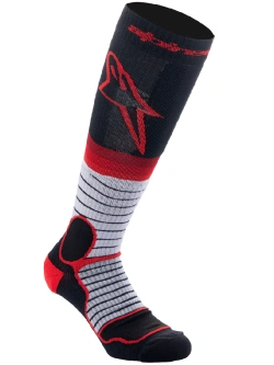 Skarpety Alpinestars MX Pro czarno-szaro-czerwone
