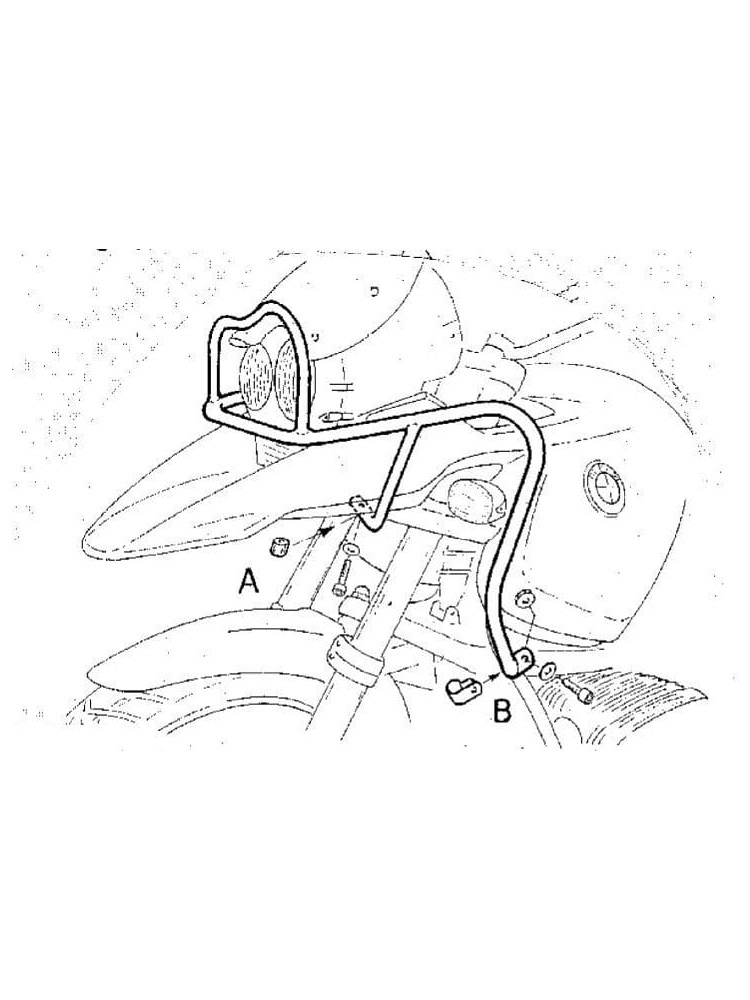 Gmole górne Hepco&Becker BMW R 1150 GS (00-04)/Adventure (01-05) do gmoli silnika czarne