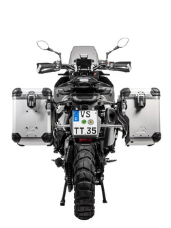 Zestaw: kufry boczne srebrne Zega Evo X + stelaże srebne Touratech Husqvarna Norden 901 [poj.: 45+45l]