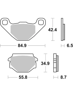 Klocki hamulcowe Brembo Genuine CC Kymco Agility City 125 (08-13) [kpl. na 1 tarczę]