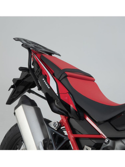 Zestaw: kufry boczne + kufer centralny + stelaże TRAX ADV SW-MOTECH do motocykla HONDA CRF1100 L Africa Twin (19-21) srebrne [pojemność 45 + 37 + 38L]