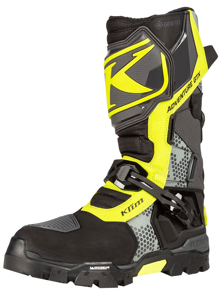 Buty motocyklowe adventure Klim Adventure GTX czarno-fluo żółte