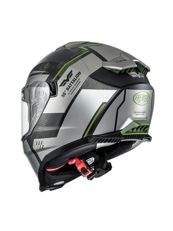 Kask integralny Premier Typhoon BA MILY BM czarno-szaro-zielony matowy