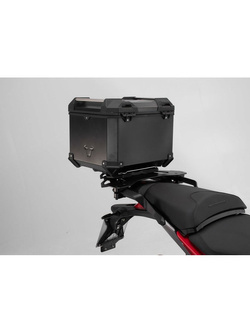 Zestaw: kufer centralny czarny TRAX ADV + stelaż Street-rack SW-Motech KTM 1290 Super Duke GT (16-) [pojemność 38 L]