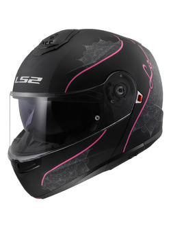 Kask szczękowy LS2 FF908 Strobe II Lux czarno-różowy matowy
