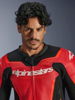 Kurtka motocyklowa skórzana Alpinestars GP Force Airflow v2 czarno-czerwona