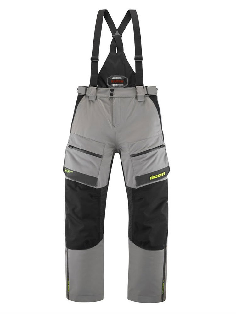 Spodnie motocyklowe Icon Raiden wodoodporne fluo
