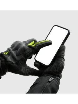 Rękawice motocyklowe letnie Rebelhorn Core czarno-szare-fluo
