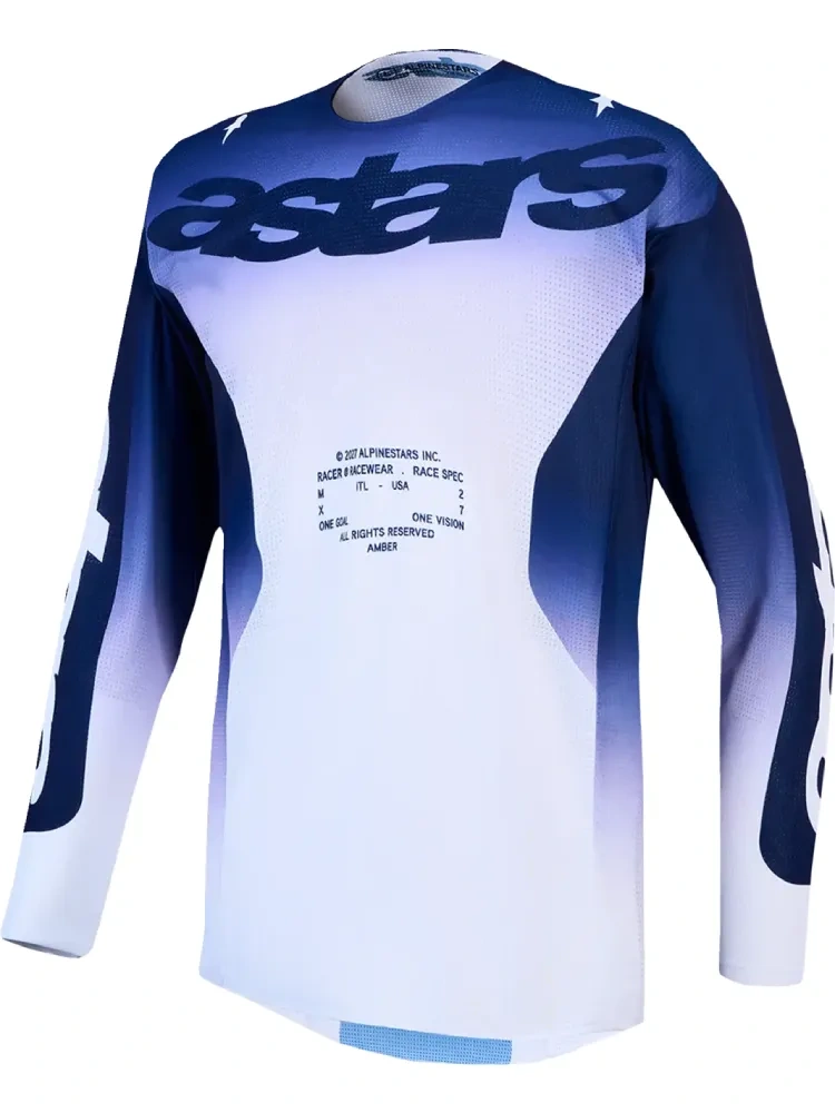 Bluza cross Alpinestars MX Racer Air Amber biało-niebieska