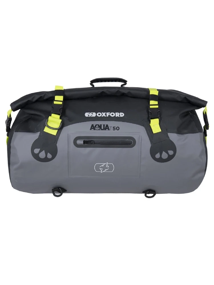 Torba na tył Oxford Aqua RollBag szaro-żółta (50 l)