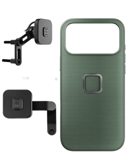 Zestaw na motocykl: etui Peak Design Mobile Everyday Fabric do smartfona Iphone 17 Pro Max z mocowaniem motocykla