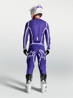 Bluza cross dziecięca Alpinestars MX Fluid Apex V2 biało-niebieska