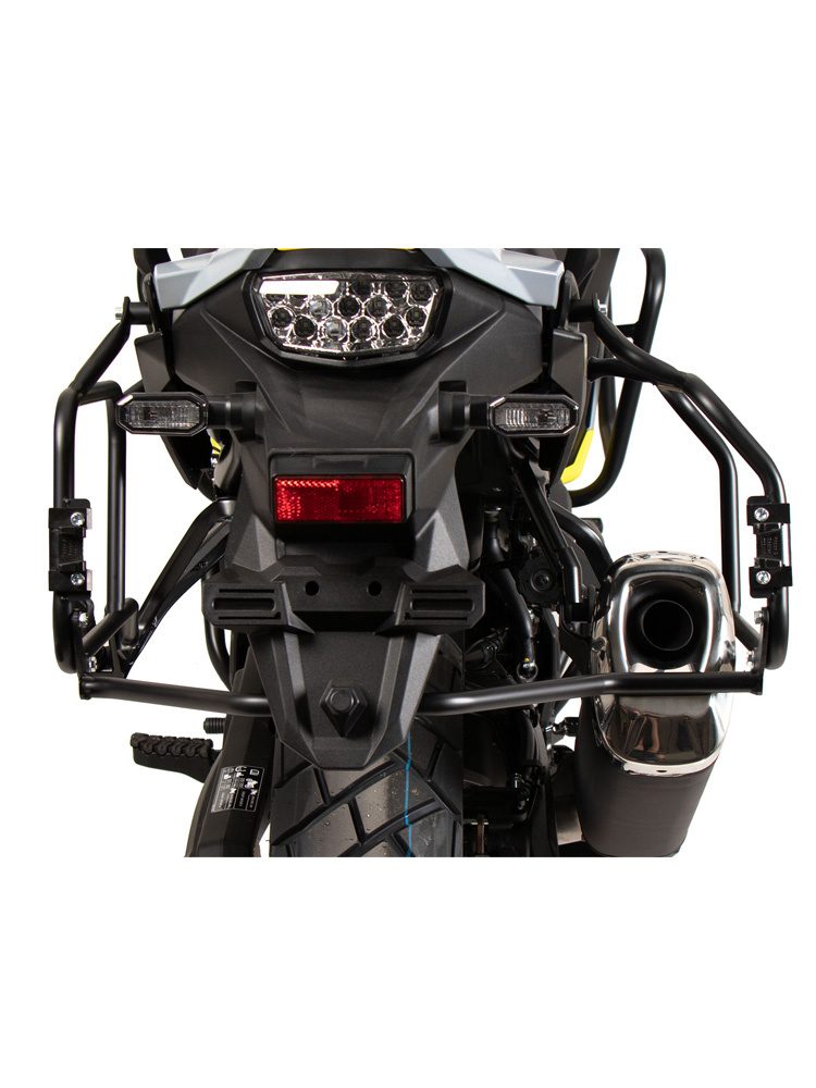 Zestaw: kufry boczne + stelaże Hepco&Becker Xplorer Cutout do Suzuki V-Strom 800 DE (23-) srebrne