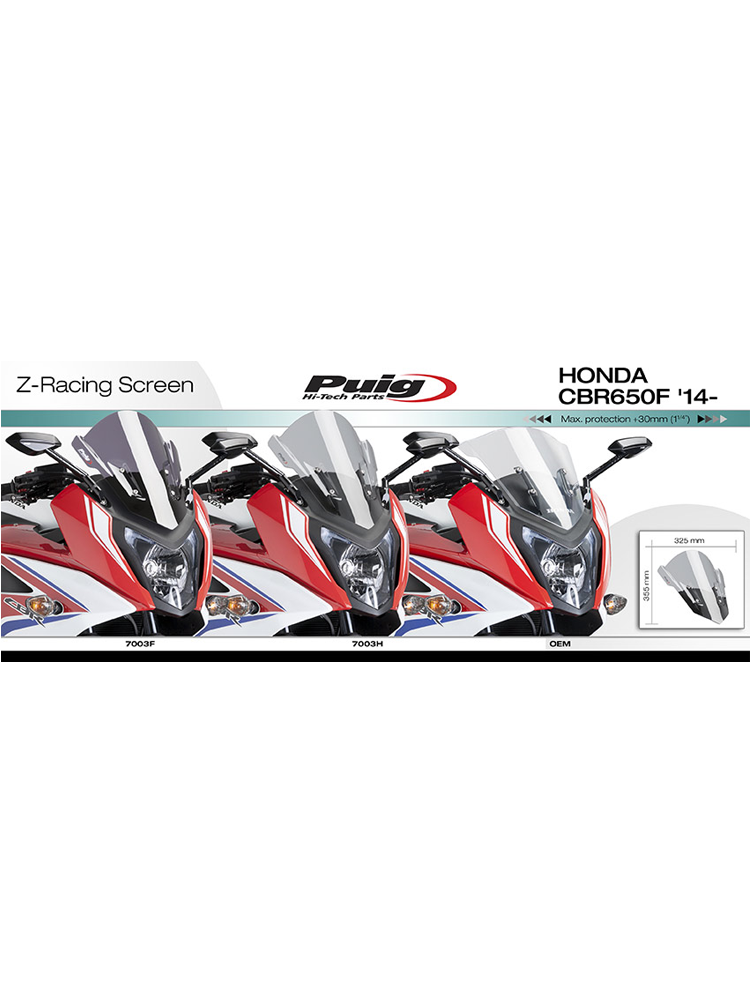 Szyba sportowa PUIG do Honda CBR650F (14-20) przezroczysta
