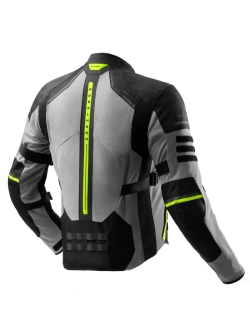 Kurtka motocyklowa tekstylna Rebelhorn Scandal 3 czarno-szara-fluo