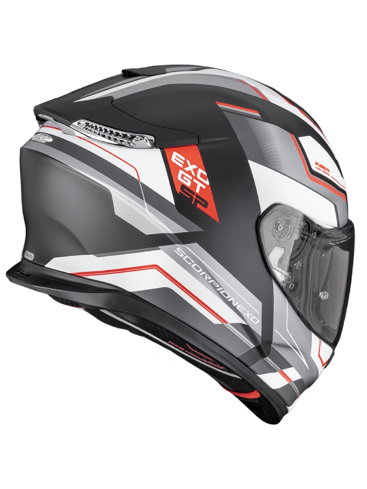Kask integralny Scorpion EXO-GT SP Air Arkon czarno-srebrno-czerwony matowy