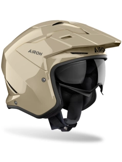 Kask otwarty Airoh Kombakt Color Moka brązowy połysk
