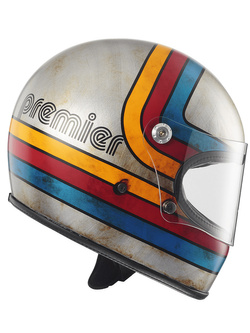 Kask integralny Premier Trophy Platinum Edition szaro-niebiesko-żółty
