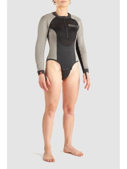 Body damskie z ochraniaczami Pando Moto Bia szare