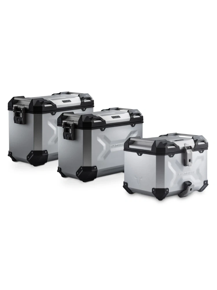 Zestaw: kufry boczne + kufer centralny TRAX ADV + stelaże SW-Motech Honda X-ADV 750 RH21 (24-) srebrne