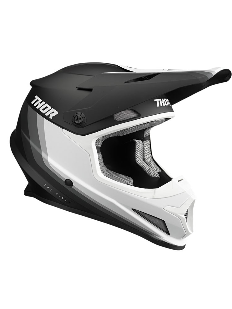 Kask enduro Thor Sector Runner MIPS czarno-biały mat