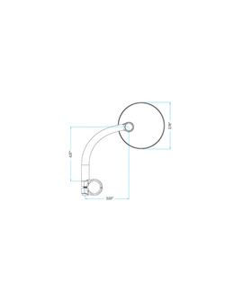 Lusterko motocyklowe uniwersalne Biltwell Round Clamp-on chrom