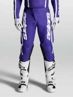 Spodnie cross Alpinestars MX Fluid Apex V2 biało-niebieskie