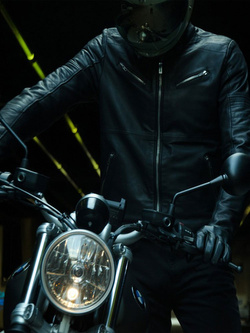 Kurtka motocyklowa skórzana Spidi Garage czarna