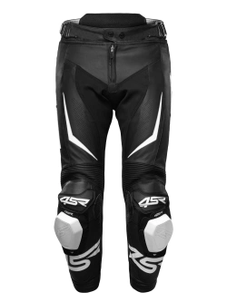 Spodnie motocyklowe skórzane 4SR TR 3 EVO czarno-białe