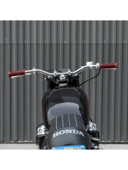 Manetki motocyklowe Biltwell Kung Fu TPV do kierownic o średnicy 25.4 [mm] czerwone