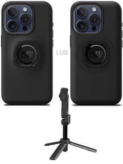 Zestaw: etui na telefon iPhone 15 Pro + statyw/ selfie stick Quad Lock