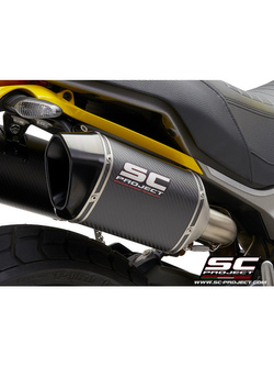 Komplet dwóch tłumików SC-Project MRT Carbon (Slip on) - Ducati Scrambler 1100 [18-19]