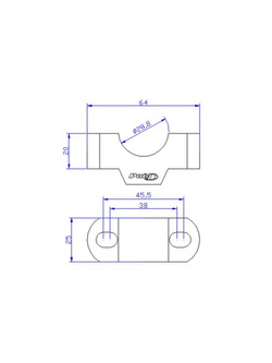 Podwyższenie kierownicy PUIG do kierownic o średnicy 29 [mm] czarne [podwyższenie: 20 mm]