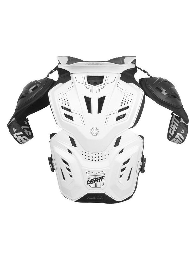 Buzer z osłoną szyi Leatt Fusion 3.0 biały