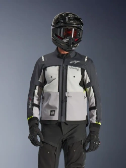 Kurtka motocyklowa tekstylna Alpinestars Cusco Drystar szara-fluo
