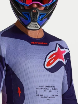 Bluza cross Alpinestars MX Racer Air Hunt fioletowo-różowa