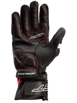 Rękawice motocyklowe skórzano-tekstylne Rst Pilot czarno-czerwone
