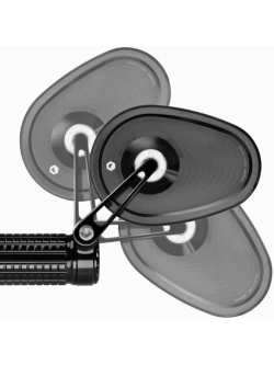 Lusterko motocyklowe uniwersalne Motogadget Mo.view Club Flip aluminiowe, czarne [długość ramienia: 60 mm]