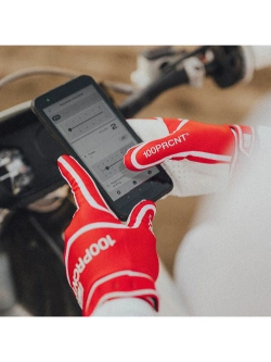 Rękawice cross 100% Ridefit biało-czerwone