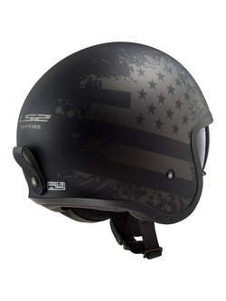 Kask otwarty LS2 OF599 Spitfire II Flag czarny matowy