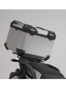 Zestaw: kufry boczne 45/37L + kufer centralny 38L TRAX ADV+ stelaże SW-Motech Triumph Tiger 900 GT/ Pro, Rally Pro (23-) srebrne