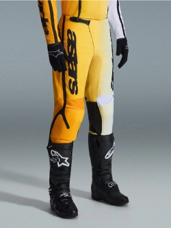 Spodnie cross Alpinestars MX Fluid Apex żółto-czarno-białe