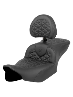 Kanapa motocyklowa dla kierowcy i pasażera z oparciem Saddlemen Roadsofa Tri-Gripper Harley Davidson Road Glide/ Street Glide (wybrane modele) (23-) czarna
