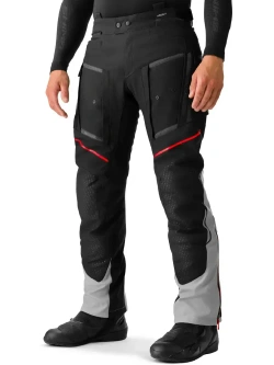 Spodnie motocyklowe tekstylne Shima Hero 3.0 szaro-czerwone