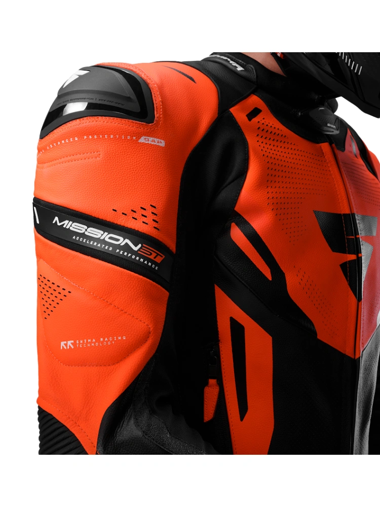 Kurtka motocyklowa skórzana Shima Mission ST G2 czarno-czerwona