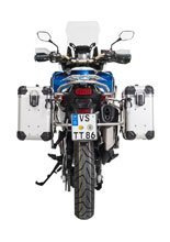 Zestaw: kufry boczne z anodowanego aluminium srebrne "And-S" Zega Evo + stelaże srebrne Touratech Honda CRF1000L Africa Twin (18-22) / CRF1000L Adventure Sports (31+38L)